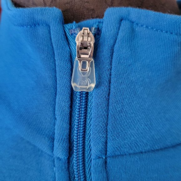 Spyder Womens Blue Quarter-Zip Long Sleeve Pullover Size L Lightweight Base Laye - Picture 8 of 8